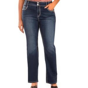 Wallflower Women's Plus Size Luscious Curvy Bootcut Mid Rise Instastretch Denim